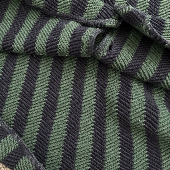 Vintage Colours By Alexander Julian Knit Cotton Sweater Vest Green Stripe Large - Picture 3 of 9